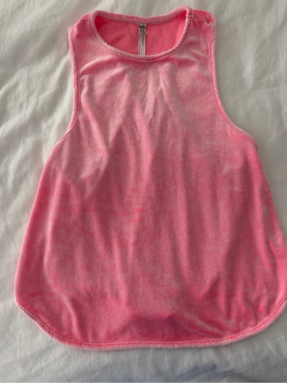 Free People Pink Velvet Tank Top